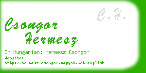 csongor hermesz business card